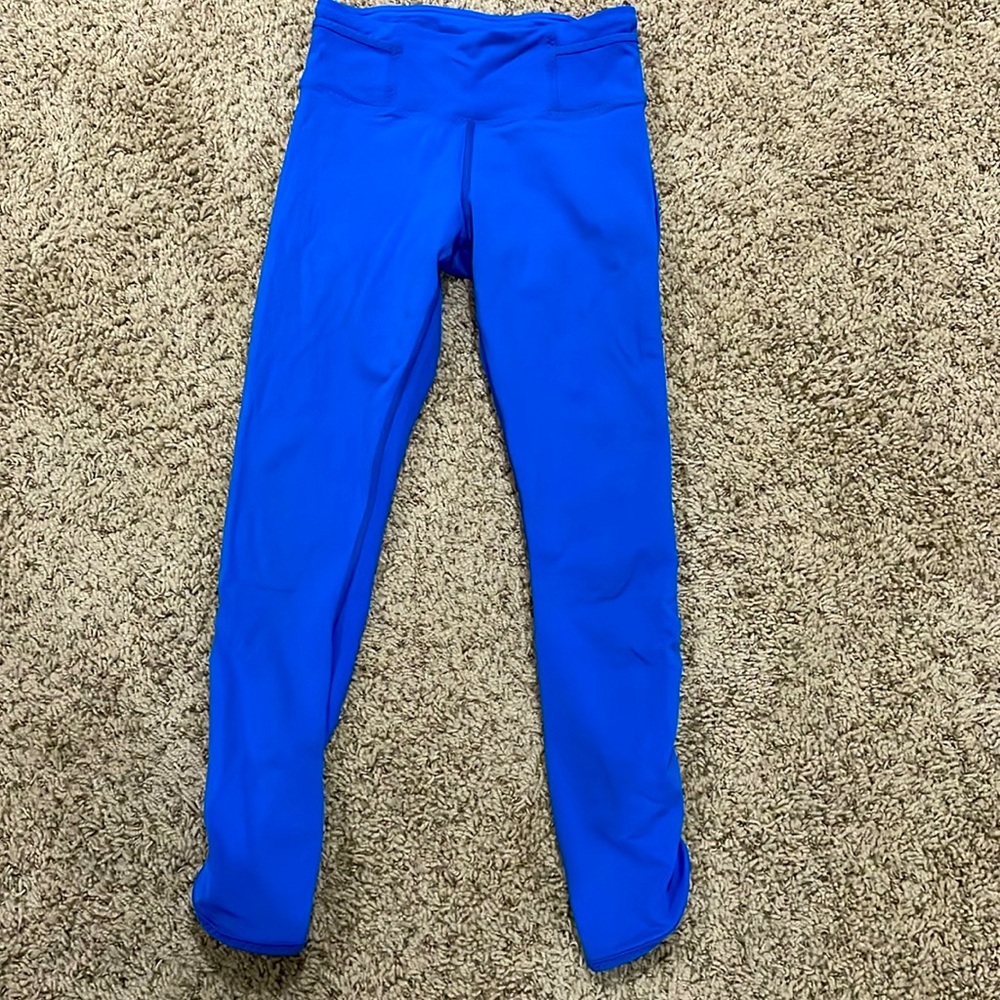 Lululemon Ankle Length Workout/Running Tights Royal Blue Women’s Size 4